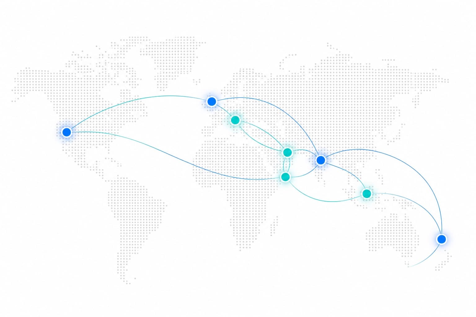 Dotted world map showing Winz's global professional network hubs across India, the Gulf, Europe, the United States, Singapore and Australia